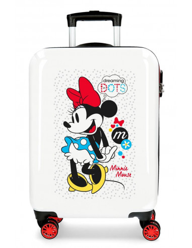 TROLLEY ABS 55CM.4R.MINNIE ENJOY THE DAY DOTS